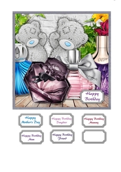 Tatty teddy with perfumes for birthday or mothers day