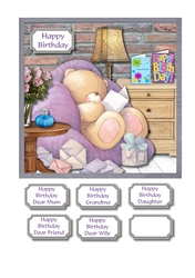Forever friends bear with birthday cards