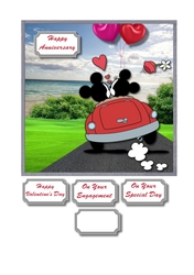 Mickey and Minnie in car