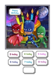 PJ Masks with birthday cake