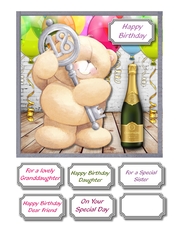Forever friends bear with 18th key