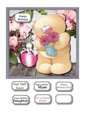 Forever friends bear with flower pot