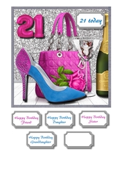 21st card topper female