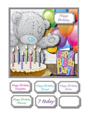 Tatty teddy with cake