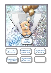 Milestone champagne glass