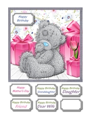 Tatty teddy with gifts