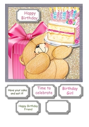 Birthday bear with cake 