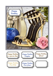 Gold bag and shoes