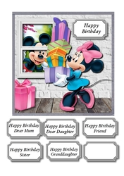 Minnie mouse with gifts