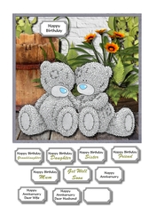 Tatty teddies with flowers