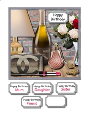 Lamp,Prosseco and accessories
