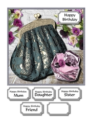Vintage clutch bag and perfume