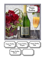 Flowers and champagne