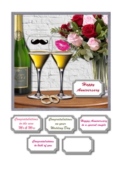 Anniversary or Wedding Day card topper