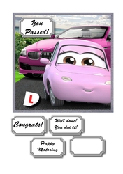 Driving test congratulations for female