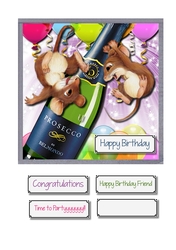 Crack open the Prosecco with two playful mice