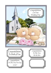 Wedding bears and church