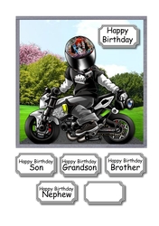 Boy on motorbike