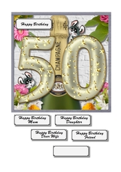 50th birthday card topper