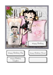 Betty Boop with perfumes