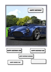 High performance car birthday or fathers day