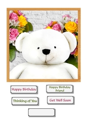 Teddy with flowers for various occasions