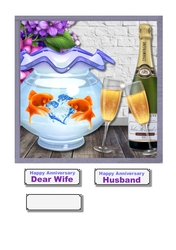 Humorous anniversary goldfish