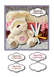 Bear with cake