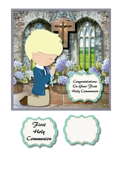 First Holy Communion boy blonde
