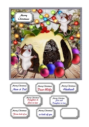 Christmas pudding and mice