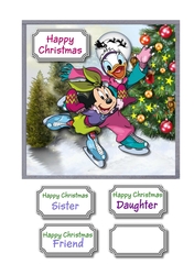 Christmas Daisy and Minnie ice skating