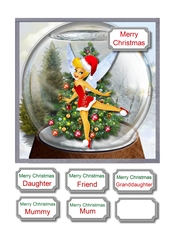 Tinkerbell Christmas Snow Globe