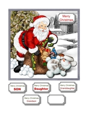 Santa and Snowman head on collision