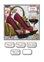 Burgundy and Gold accessories
