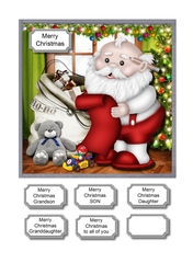 Hes making a list, hes checking it twice