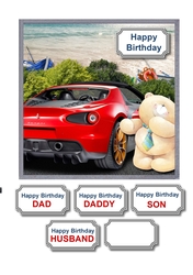 Forever Friends bear with car