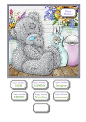 Tatty teddy with flowers and perfume