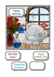 Tatty teddy with flowers for various occasions