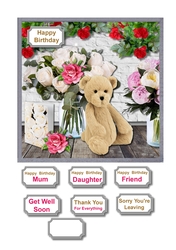 Flowers and teddy for various occasions