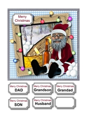 Beer drinking Santa