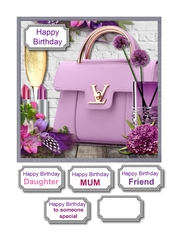 Lilac bag and flowers