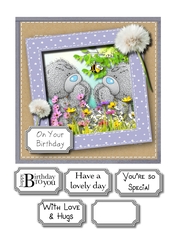 Tatty teddy with wild flowers