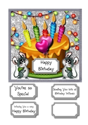 Colourful birthday cake