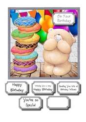 Birthday forever friends with donuts