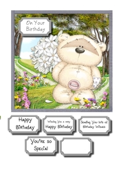 Fizzy Moon bear with flowers