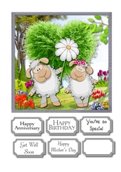 Cute sheep multi occasion card topper