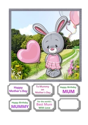 Cute bunny for Mothers Day or Birthday