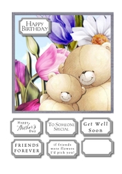 Forever Friends floral card topper for various occasions