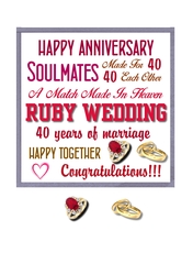Ruby wedding anniversary
