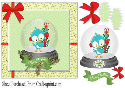 Christmas - Cute owl in a snowglobe